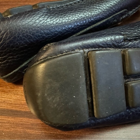 🍁SALE🍁PRADA Black Leather Slip-on Loafers Size 40.5 - Picture 10 of 13